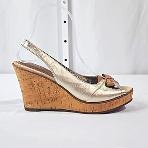 Sperry Top-Sider Cork Wedge Sandals Sz 7.5